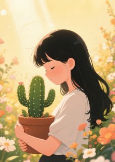 仙人掌快开花
